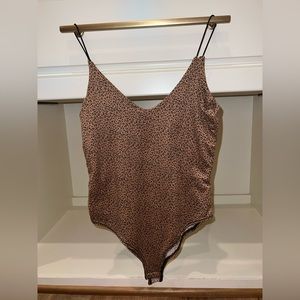 Brown cheetah bodysuit